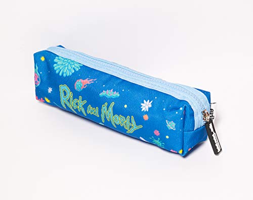 Estuche escolar - Estuche Rick & Morty azul│Estuche mediano perfecto para la vuelta al cole - Producto con licencia oficial