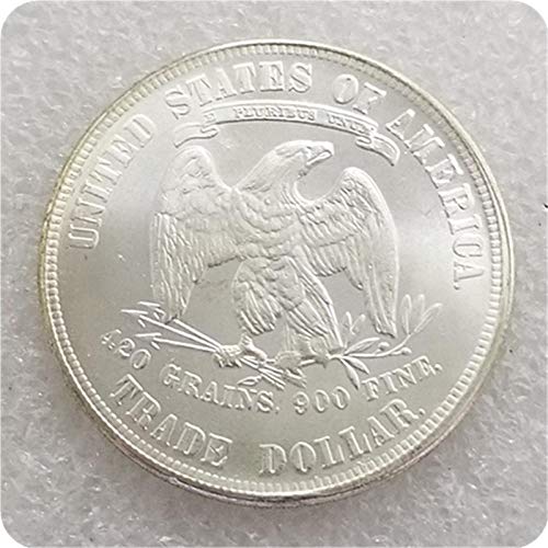 Exquisita Moneda artesanías Antiguas Moneda Americana 1873-P Sentado y sosteniendo Flor Moneda Conmemorativa extranjera dólar de Plata