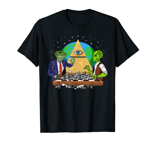 Extranjero Espacial Iluminati Oculto Masónico Extraterrestre Camiseta