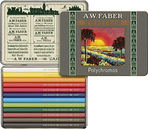 Faber Castell Edición Limitada 111º Aniversario – Lata de 12 lápices cortos de Polychromos Artists'