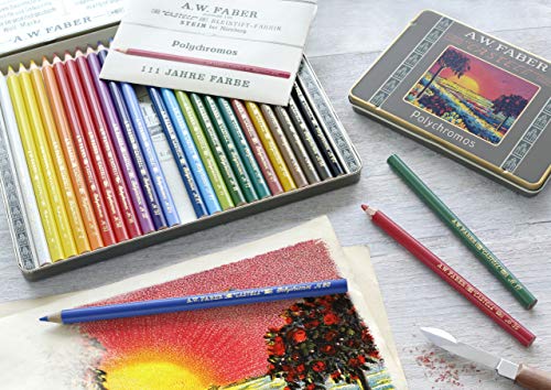 Faber Castell Edición Limitada 111º Aniversario – Lata de 12 lápices cortos de Polychromos Artists'