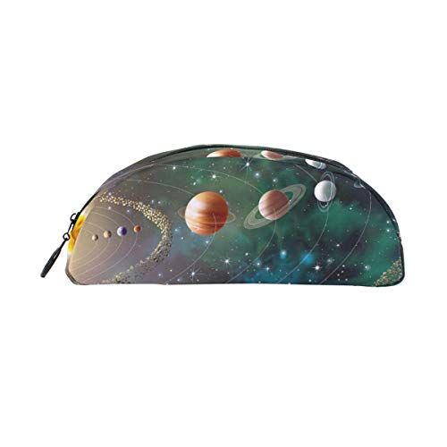 FAJRO Solar System Planets Galaxy Space Pencil Holder con cremallera Papelería