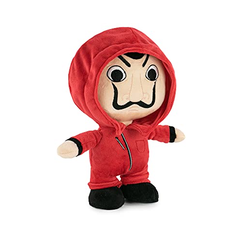 Famosa Softies - Peluche pequeño de 20 centímetros de los personajes de La Casa de Papel, serie oficial de Netflix, con el traje rojo y la máscara de Dalí, suave y blandito, (760020510)