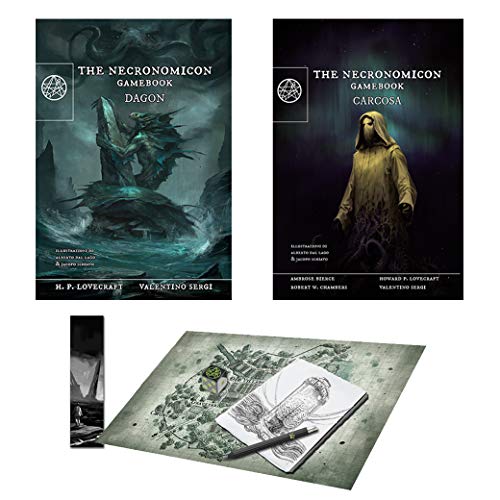 Fantàsia The Necronomicon Gamebook – Dagon + Carcosa + Playset (Bundle)