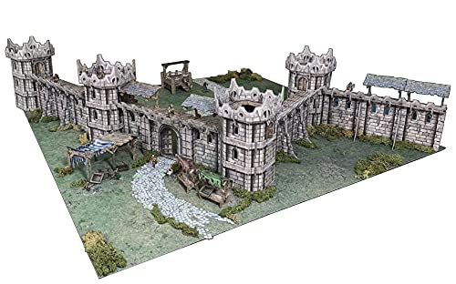 Fantasy Battle Systems Wargames Terrain Citadel - Multi Level Tabletop War Game Board - Wargaming 40K Universe - BSTFWC003