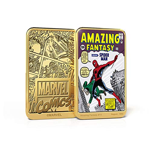 FANTASY CLUB Marvel Comics Colección Completa Spiderman, 6 Lingotes bañados en Oro 24 Quilates