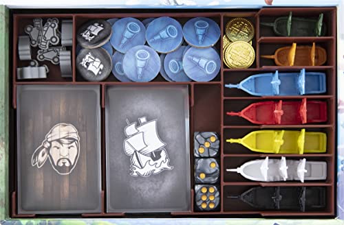 Feldherr Organizer Compatible con Tiny Epic Pirates - Caja del Juego Principal