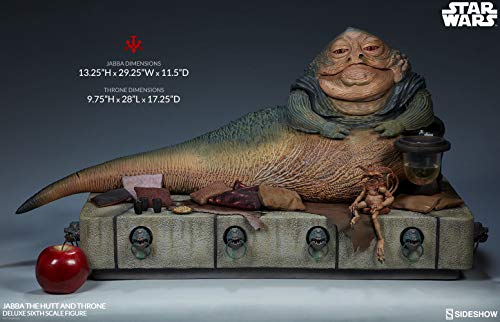 Figura Jabba the Hutt & Throne Deluxe 34 cm. Star Wars Episodio VI. Escala 1:6. Sideshow Collectibles