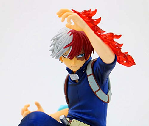 Figura My Hero Academia Todoroki Shoto Bakugou Katsuki Midoriya Izuku coleccionable PVC Figura Anime Acción Muñeca Juguete Modelo Figura de acción El mejor regalo para niños (Todoroki Shoto, 19CM)