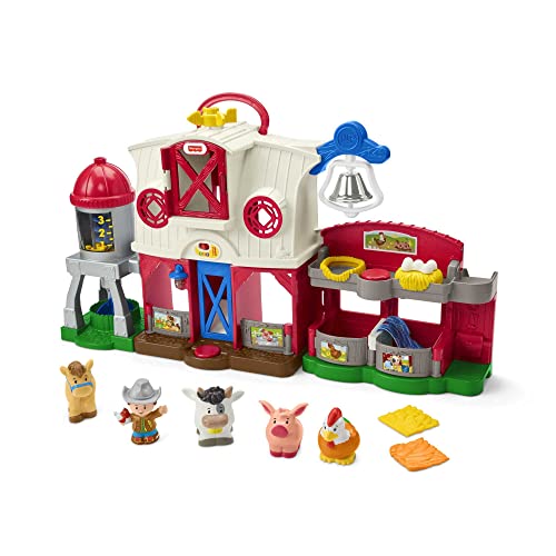 Fisher-Price Little People Granja Set de juego con sonidos, incluye animales y figuras de juguete, regalo para niños +1 año (Mattel HHX14)