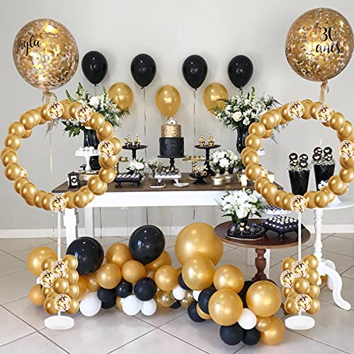 FORMIZON 2 Juegos de Kit de Soporte de Globo Transparente, Juego de Soporte Palos de Globos, Globos Palos Soportes para la Boda, Fiesta y Decoraciones, Decoraciones de Globos (Forma Redonda)