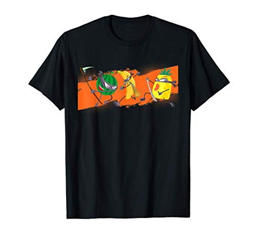 frutas divertidas ninja japon lucha de frutas Camiseta