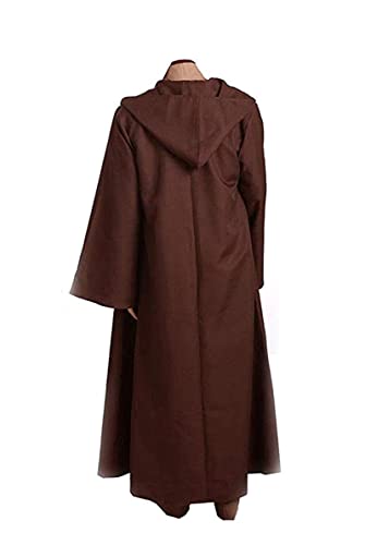 Fuman Disfraz de Kenobi Jedi con túnica, disfraz de Cosplay para hombres adultos