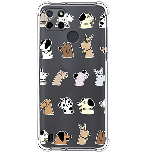 Funda Silicona Antigolpes para Realme C21Y / C25Y diseño Perros Dibujos