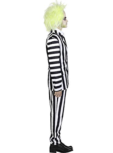 Funidelia | Disfraz de Beetlejuice Oficial para Hombre Talla XL ▶ Tim Burton, Películas de Miedo, Terror - Color: Blanco - Licencia: 100% Oficial - Divertidos Disfraces y complementos