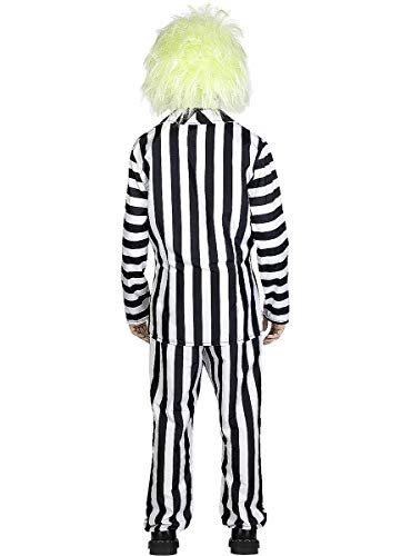 Funidelia | Disfraz de Beetlejuice Oficial para Hombre Talla XL ▶ Tim Burton, Películas de Miedo, Terror - Color: Blanco - Licencia: 100% Oficial - Divertidos Disfraces y complementos