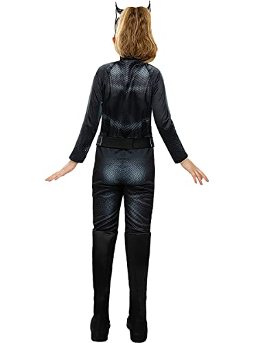 Funidelia | Disfraz de Catwoman para niña ▶ Mujer gato, Superhéroes, DC Comics, Villanos - Disfraces para niños, accesorios para Fiestas, Carnaval y Halloween - Talla 5-6 años - Negro