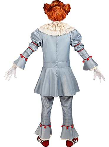 Funidelia | Disfraz de Pennywise - IT: Capítulo Dos Oficial para Hombre Talla S ▶ Pennywise, Películas de Miedo, Payaso Asesino, Terror - Color: Gris / Plateado - Licencia: 100% Oficial