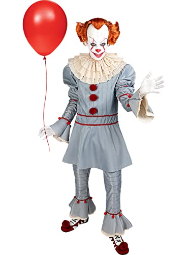 Funidelia | Disfraz de Pennywise - IT: Capítulo Dos Oficial para Hombre Talla S ▶ Pennywise, Películas de Miedo, Payaso Asesino, Terror - Color: Gris / Plateado - Licencia: 100% Oficial