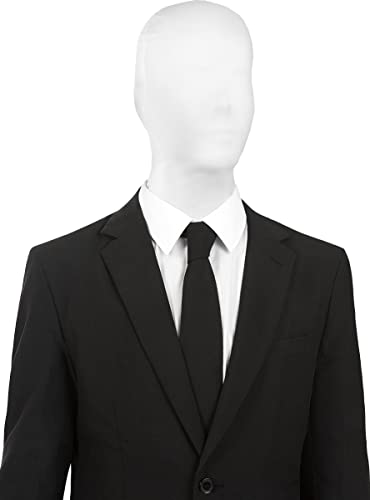 Funidelia | Máscara Slenderman Blanca para Hombre y Mujer ▶ Películas de Miedo, Halloween, Terror - Color: Blanco, Accesorio para Disfraz - Divertidos Disfraces y complementos