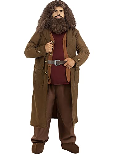 Funidelia | Peluca de Hagrid con barba para hombre ▶ Películas & Series, Magos, Harry Potter, Hogwarts - Accesorios para adultos, accesorio para disfraz - Marrón