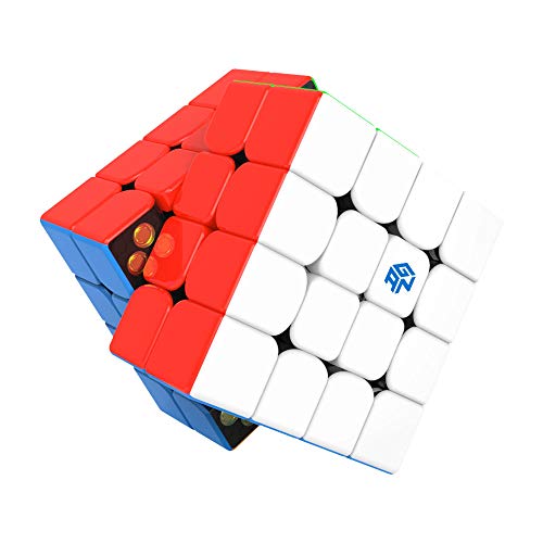 GAN 460 M, 4x4 Cubo Mágico Speed Puzzle de Gans Magnético Cube 460M (sin Stickers)