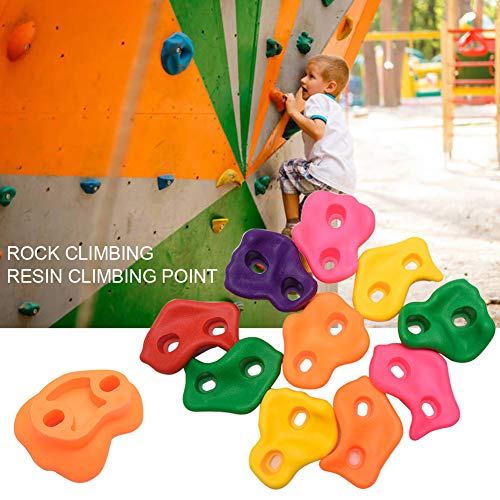 Ganquer Juego de 10 piedras de pared duraderas para niños pequeños juguetes de agarre para escalada de rocas surtidas sin tornillos