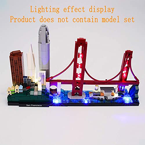 GEAMENT Conjunto de Luces LED para Architecture San Francisco - Compatible con Lego 21043 de Bloques de construcción (Juego Lego no Incluido) (con Instrucciones)