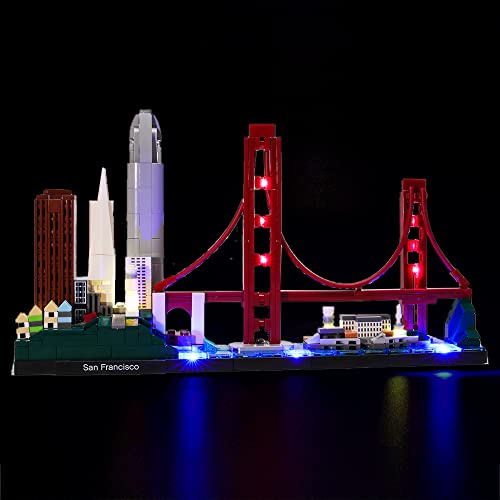 GEAMENT Conjunto de Luces LED para Architecture San Francisco - Compatible con Lego 21043 de Bloques de construcción (Juego Lego no Incluido) (con Instrucciones)