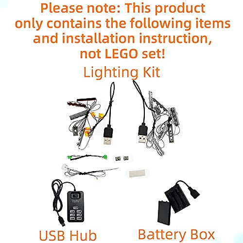 GEAMENT Kit de Luces LED para Casa Encantada de la Feria (Haunted House) - Compatible con Lego Creator 10273 (Juego Lego no Incluido) (con Instrucciones)