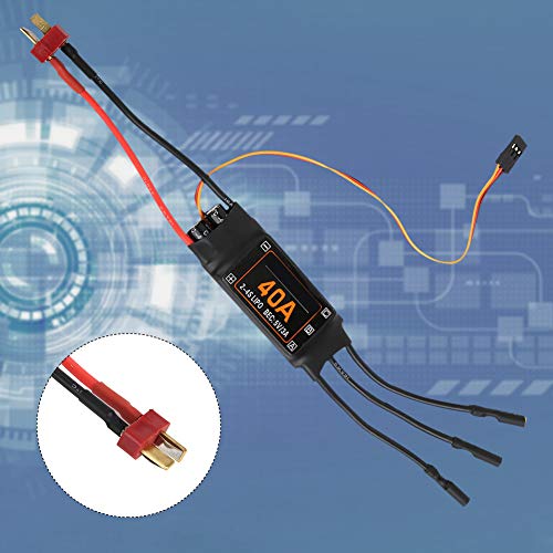 Gedourain RC Drone Helicóptero ESC, Alta Confiabilidad 40a sin Escobillas ESC Material Premium Rendimiento Estable para Mantenimiento para Bricolaje para Reparación(Negro)