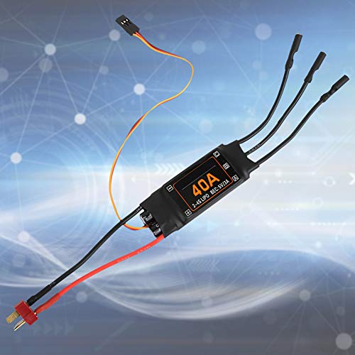 Gedourain RC Drone Helicóptero ESC, Alta Confiabilidad 40a sin Escobillas ESC Material Premium Rendimiento Estable para Mantenimiento para Bricolaje para Reparación(Negro)