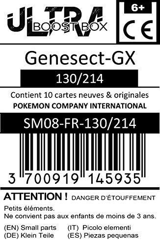 Genesect-GX 130/214 - #myboost X Soleil & Lune 8 Tonnerre Perdu - Coffret de 10 Cartes Pokémon Françaises