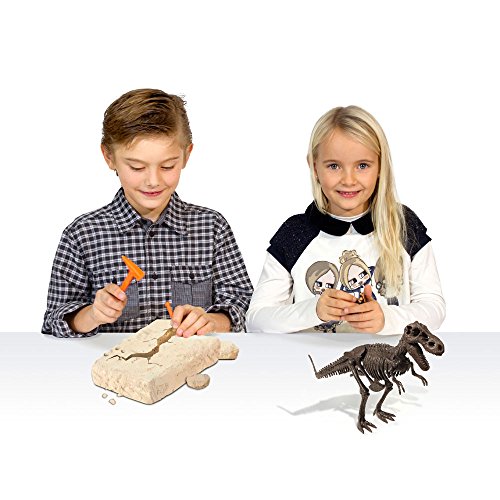 Geoworld Hunters-Dino Dig Excavation T. rex-13 pieces-Uncle Milton Scientific Educational Toy Kit de Excavacion con Tyrannosaurus Rex Dr. Steve, color (90891030)