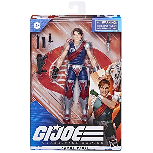 G.I. Joe Serie clasificada Xamot Paoli Action Figure 45 Juguete Coleccionable Premium, Varios Accesorios a Escala de 6 Pulgadas con Paquete Personalizado