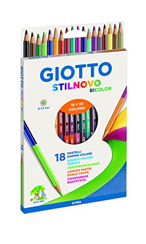 Giotto Stilnovo Bicolor Lápices de Colores, Estuche 18 Unidades