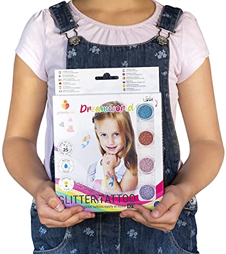 Glitterify Me Mundo de ensueño – Kit de Tatuajes de Purpurina para niñas – Hecho en la UE, Calidad cosmética