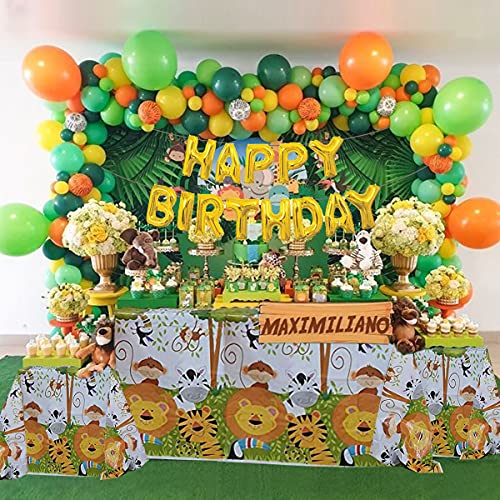 Globos Decoraciones Cumpleaños Selva,Fiesta Cumpleaños Animales Safari de Latex y Safari Bosque Animal globos para Niño Cumpleaños Baby Shower Decoración Reutilizables