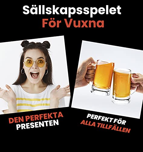 Glop Game - Brädspel Vuxen - Drickspel för Fest Roligt Och Spel - Spel för Vuxnas - Dryckesspel - Kortspel för Vuxna - Festkortspel - Drinking Games - 100 alltid roliga Kort