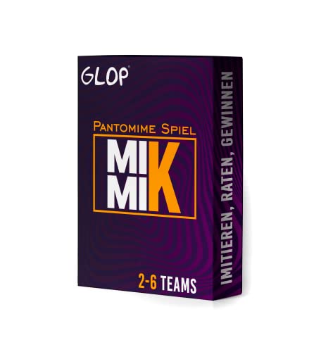 Glop Mimik - Pantomime Spiel - Brettspiele für 2-6 Teams - Partyspiel und Familienspiel AB 8 Jahren - Gesellschaftsspiele für Die Ganze Familie - Spiele für Erwachsene - Kartenspiele - Top Geschenke