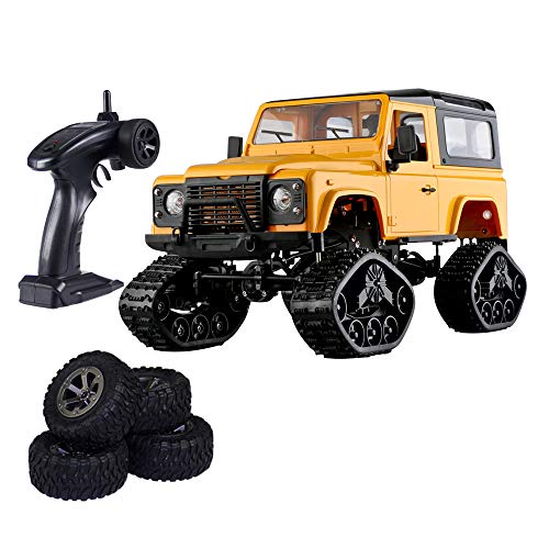 Goolsky FY003AB 1/16 Todoterreno SUV RC Car RC Desert Buggy Truck 2.4 GHz 4WD de Alta Velocidad de Control Remoto RTR RC Car con Caterpillar Track Wheel