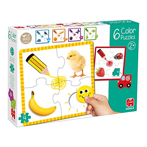 Goula - 6 color puzzle, Puzle de cartón para aprender los colores para niños a partir de 2 años