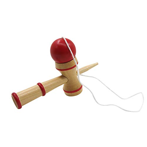 Greatangle Profesional Mediano Kid Kendama Coordinate Ball Juego de Madera Tradicional Habilidad Adulto Educativo Juguete Divertido Wood Color