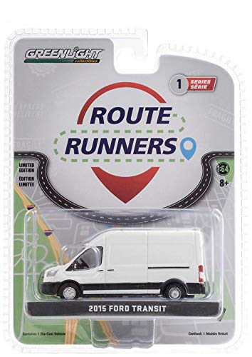 Greenlight 1:64 Route Runners Series 1-2015 Ford Transit LWB High Roof - Oxford White 53010-A