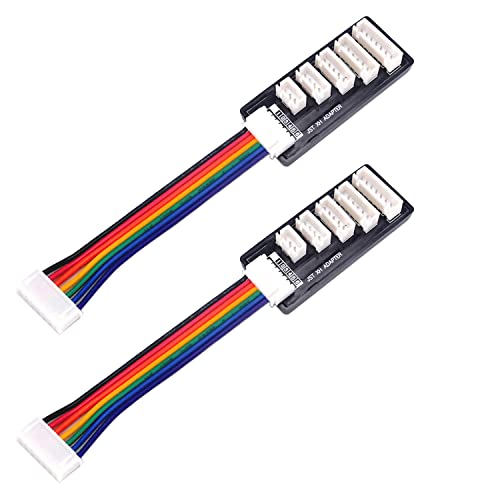 GTIWUNG 2Pcs Carga de Tarjeta de Adaptador, JST XH Equilibrio Adaptador de Carga en Paralelo Placa de expansión de Carga Junta for 2S-6S Li-Po batería