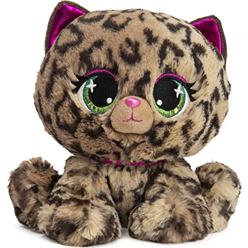 GUND - Animaletti de P.Lushes, Leopardo de Peluche Premium Sadie Spotson, Rosa y Negro, 15,2 cm, 6061861