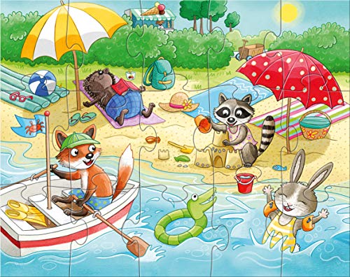 HABA-301888 Puzzles Las Cuatro Estaciones Puzle Infantil, Multicolor (301888)