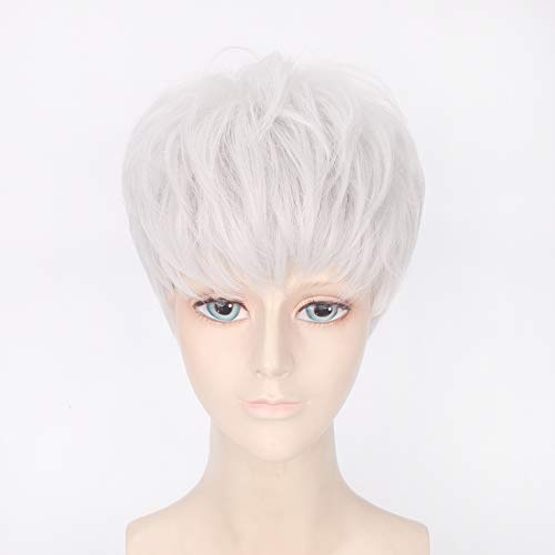 Halloween Fashion Christmas Party Dress Up Wig Celebrity Silver Wig Same Top Cui Shengxian Silver Harajuku Trendy Male Wig Headgear