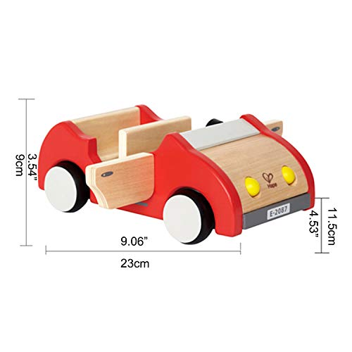 Hape Coche Familiar, Coche de Juguete de Madera para Casa de Muñecas, Accesorio Vehículo para Empujar para Completar el Conjunto de Muebles para Casa de Muñecas