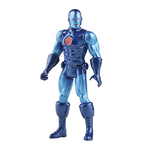 Hasbro Marvel Legends Series Retro 375 - Figura de acción de Iron Man en Traje de Camuflaje (9,5 cm) (F2668)